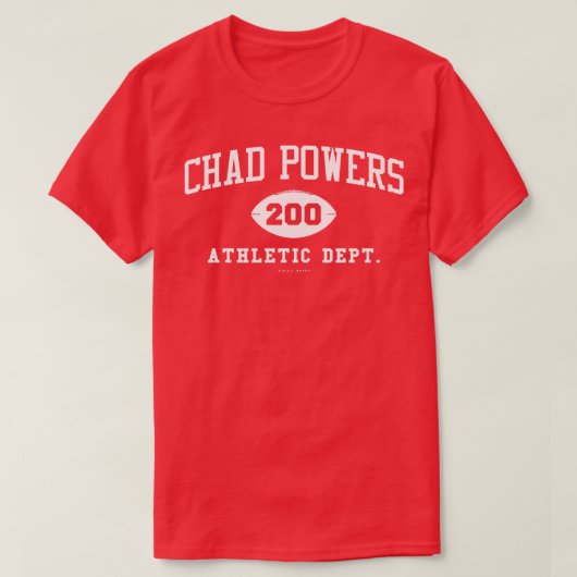 T-shirt Chad Powers Athletic Dept 200 Blanc (Design devant)