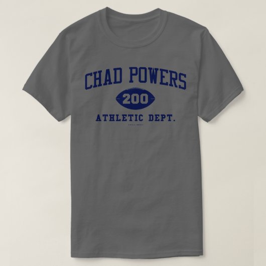 T-shirt Chad Powers Athletic Dept 200 Bleu (Design devant)