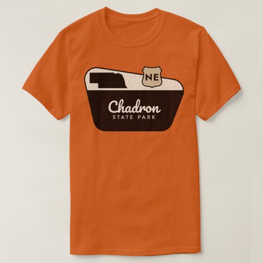 T-shirt Chadron State Park Nebraska Affiche de bienvenue (Design devant)