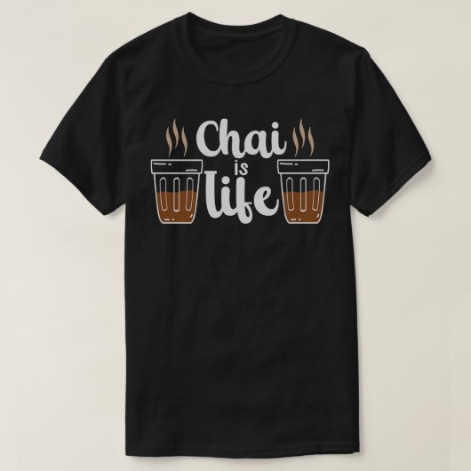 T-shirt Chai Thé épice Café Lover Thé noir Masala Lait (Design devant)