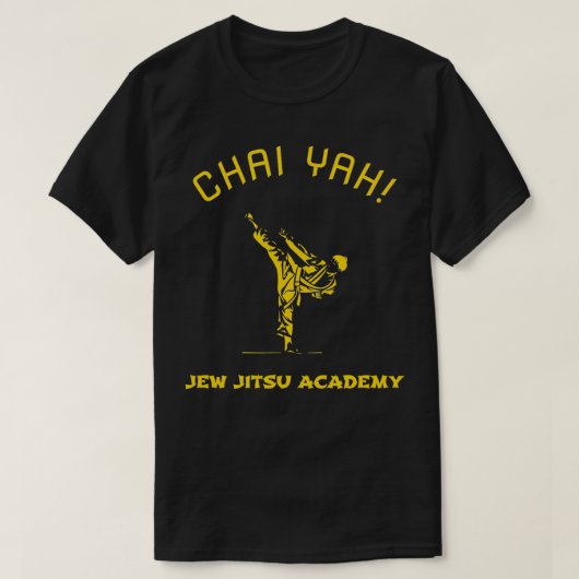 T-shirt Chai Yah Jew Jitsu Academy Funny Jewish Martial Ar (Design devant)