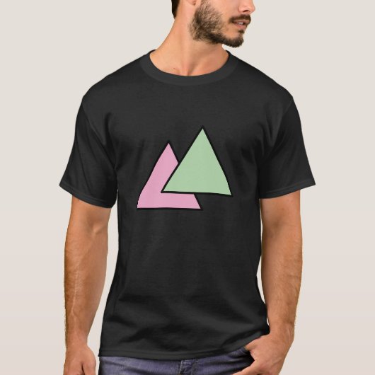 T-shirt Chaîne à deux triangles (Devant)