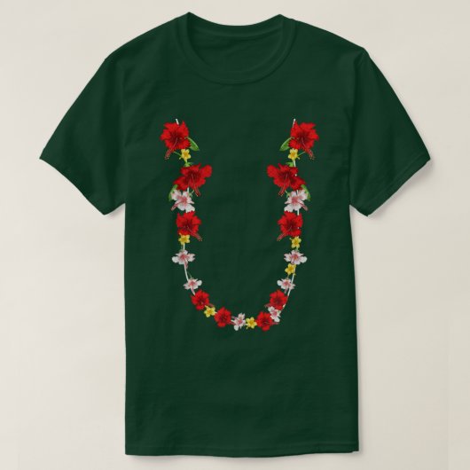 T-shirt Chaîne de fleurs hawaïennes Tropical Summer Floral (Design devant)