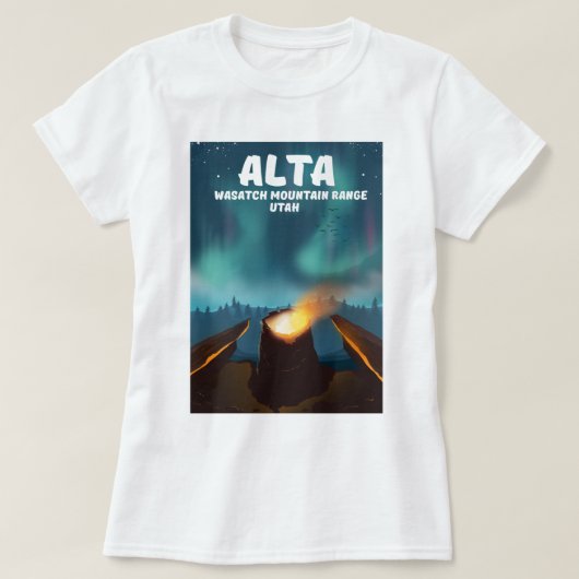 T-shirt Chaîne de montagnes Alta Wasatch Utah (Design devant)