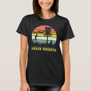 T-shirt Chaîne Smoker Disque Vintage Golfer Retro Frisbee