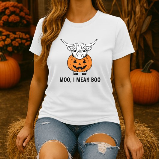 T-shirt Chaînes amusantes Halloween Tee; Pun de vache et d