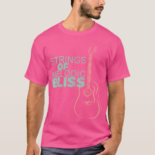 T-shirt Chaînes De Bliss Mélodique Ligne Art De Guit Acous