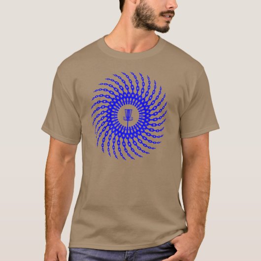 T-shirt Chaînes de panier de golf de disque (Devant)