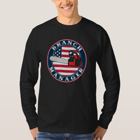 T-shirt Chainsaw American Flag Manager (Devant)