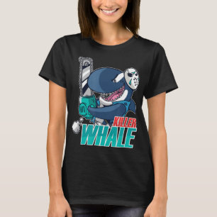 T-shirt Chainsaw Killer Whale Costume Amusant Orca Hallowe