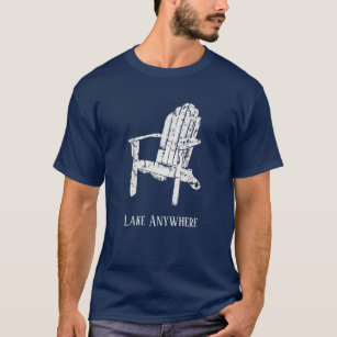 T-shirt Chaise Adirondack Blanc Souvenir personnalisé