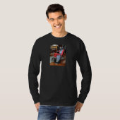 T-shirt Chaise de barbier rouge (Devant entier)