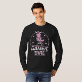 T-shirt Chaise de jeu vidéo Gamer Girl (Devant entier)