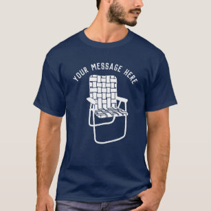 T-shirt Chaise de pelouse vintage message personnalisé Été