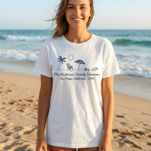 T-shirt Chaise de réunion de famille personnalisée sur la 