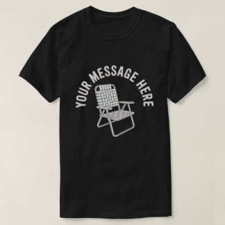 T-shirt Chaise Pliante à Message Personnalisé Design Minim