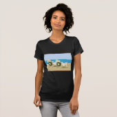 T-shirt Chaises longues et couronnes (Devant entier)