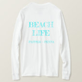 T-shirt Chalet Plage Lumineux Long Manche (Design dos)