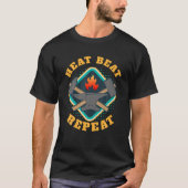 T-shirt Chaleur Beat Répéter Je Forge Anvil Artisan forge (Devant)