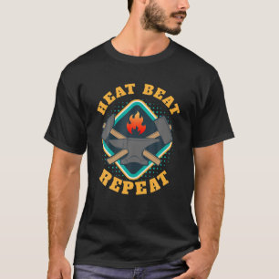 T-shirt Chaleur Beat Répéter Je Forge Anvil Artisan forge