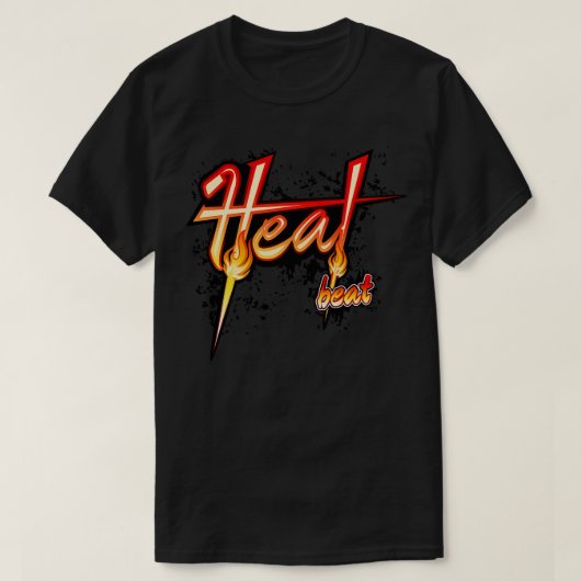 T-shirt Chaleur et Beat Ultra Grunge UHD Flames Typographi (Design devant)