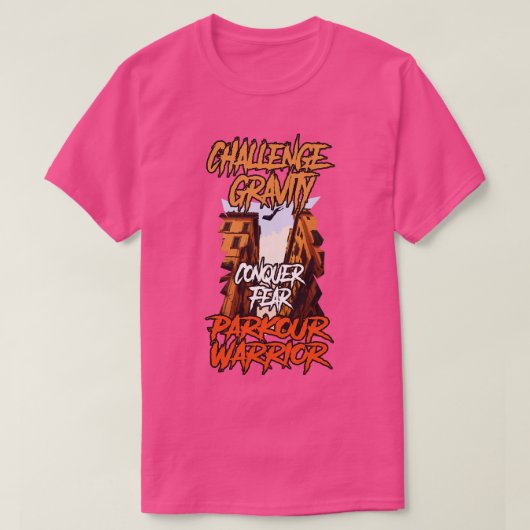 T-shirt Challenge Gravity Conquer la peur Parkour Guerrier (Design devant)