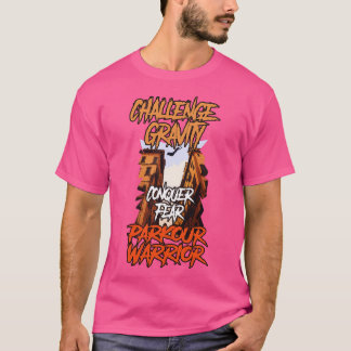 T-shirt Challenge Gravity Conquer la peur Parkour Guerrier