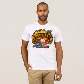 T-shirt Challengeur R/T - drapeau de Dodge de crâne de (Devant entier)