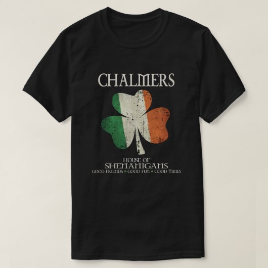 T-shirt Chalmers nom famille Irlande maison irlandaise s (Design devant)