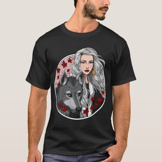 T-shirt Chaman loup (Devant)