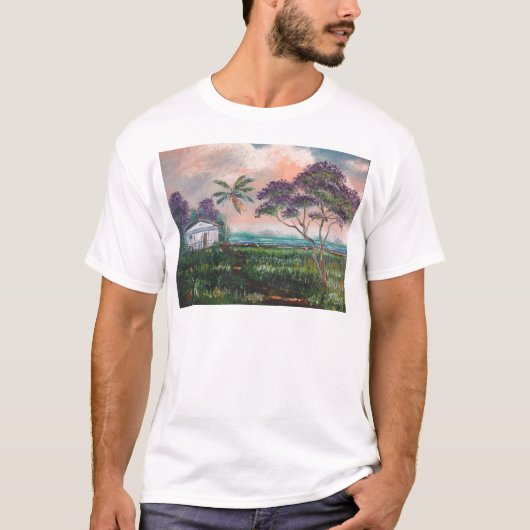 T-shirt Chambre de plage de Jacaranda (Devant)