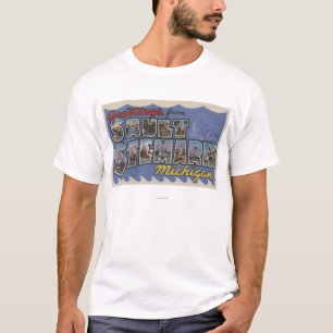 T-shirt Chambre de Sault. Marie, Michigan - grandes scène