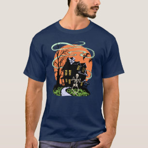 T-shirt Chambre hantée par Halloween vintage avec le
