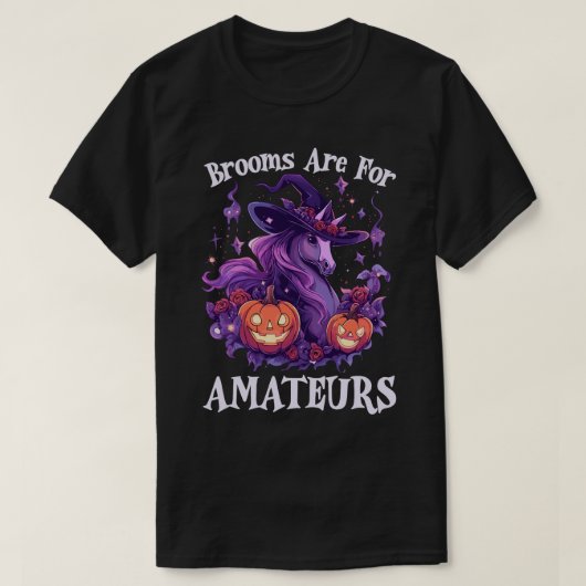 T-shirt Chambres Pour Amateurs Halloween Sorcière Horse Ri (Design devant)