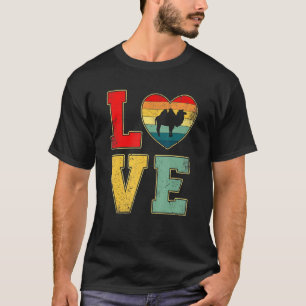 T-shirt Chameau d'amour vintage Rétro années 70 80 Cœur An