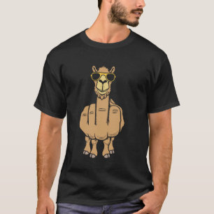 T-shirt Chameau Doigt Du Milieu Drôle Offensant Grossier C
