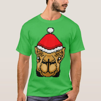 T-shirt Chameau Pixellit Noël Funny Camel Xmas Premiu