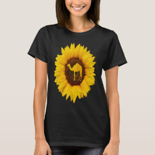 T-shirt Chameau Pour Femmes Hommes Veau Fleur de soleil