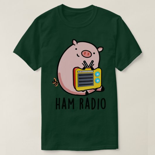 T-shirt Chameau Radio Cute Pig Pun (Design devant)