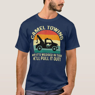 T-shirt Chameau Towing Retro Adult Funny Halloween Cadeaux