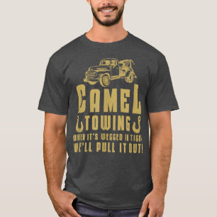 T-shirt Chameau Towing Retro Humour Adulte Dit Amusant Hau