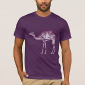 T-shirt chameaux géométriques violets la nuit (Devant)