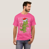 T-shirt Chameleon Animal Lover Santa Hat Ugly Chameleon Ch (Devant entier)