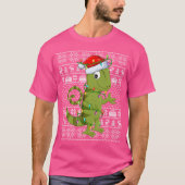 T-shirt Chameleon Animal Lover Santa Hat Ugly Chameleon Ch (Devant)