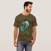 T-shirt Chameleon arc-en-ciel (Devant entier)