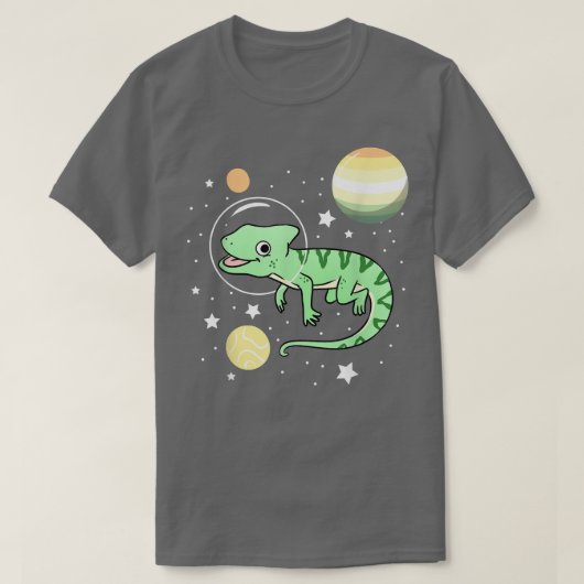 T-shirt Chameleon Astronaut Genderflor Pride (Design devant)