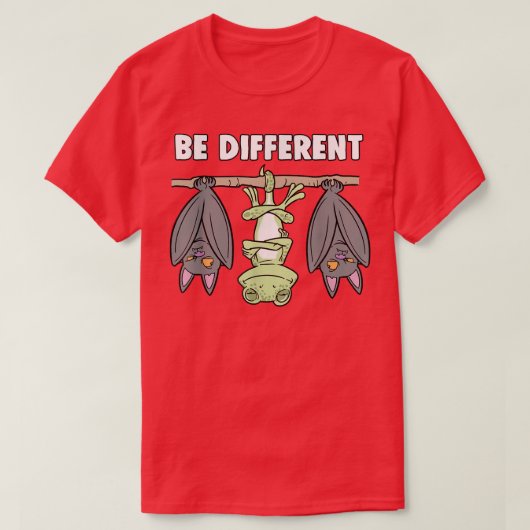 T-shirt Chameleon Bat Fairytale Be Different (Design devant)