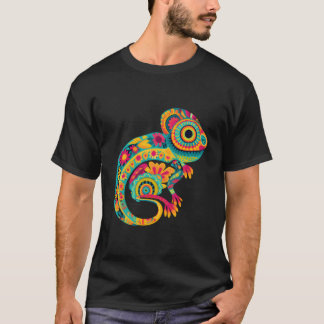 T-shirt Chameleon Coloré Design Mexico Lover
