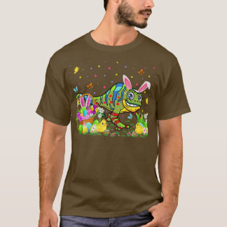 T-shirt Chameleon de Pâques Chasse aux oeufs de lapin Cham