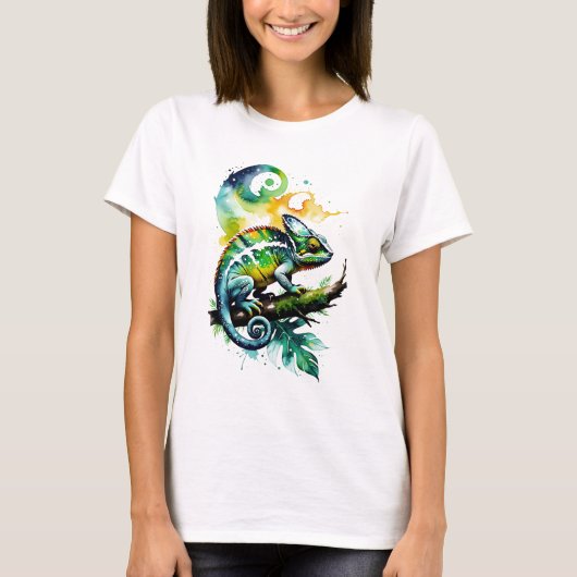 T-shirt Chameléon galactique (Devant)